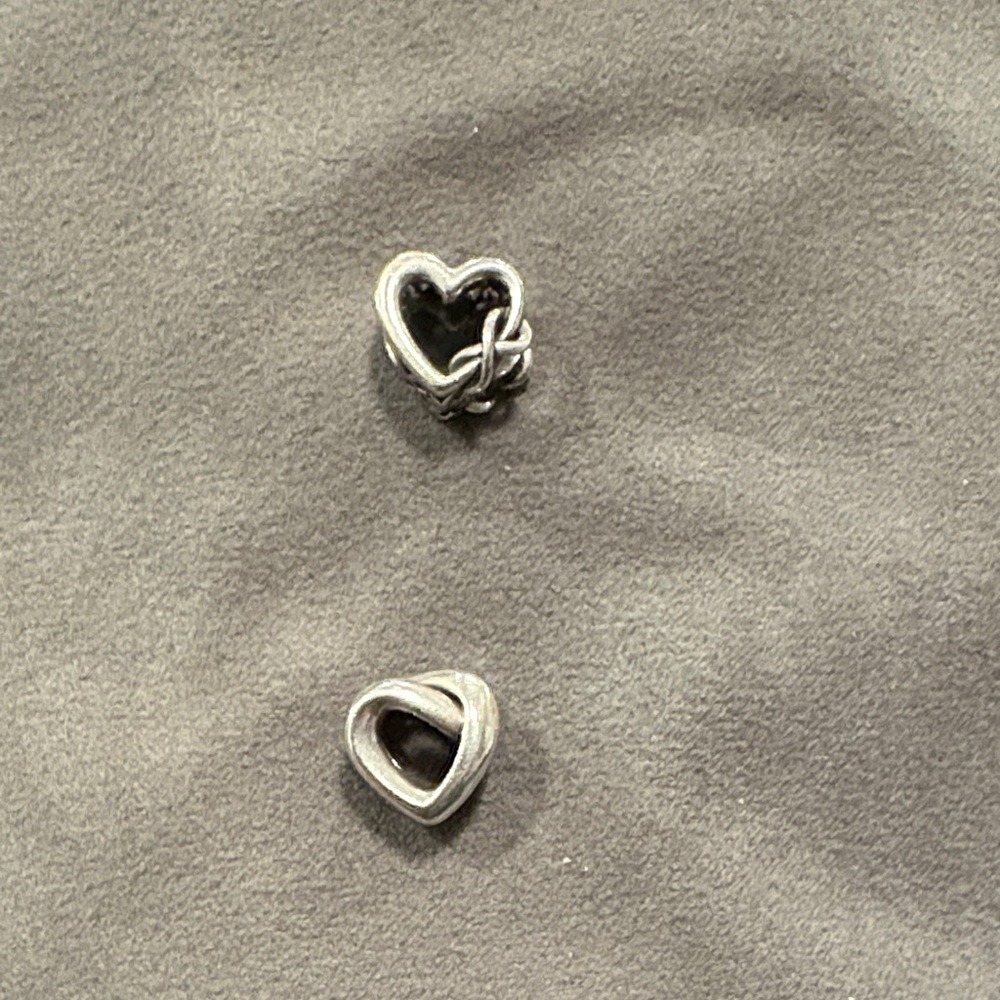 Pandora Silver Heart Charms